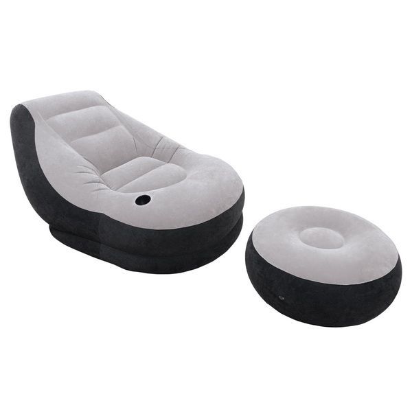 INTEX VELUR ULTRA LOUNGE (Chair & Ottoman) 99x130x76cm / 64x28cm
