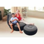 INTEX Надувное кресло с пуфом VELUR ULTRA LOUNGE (Chair & Ottoman) 99x130x76cm / 64x28cm — изображение 2