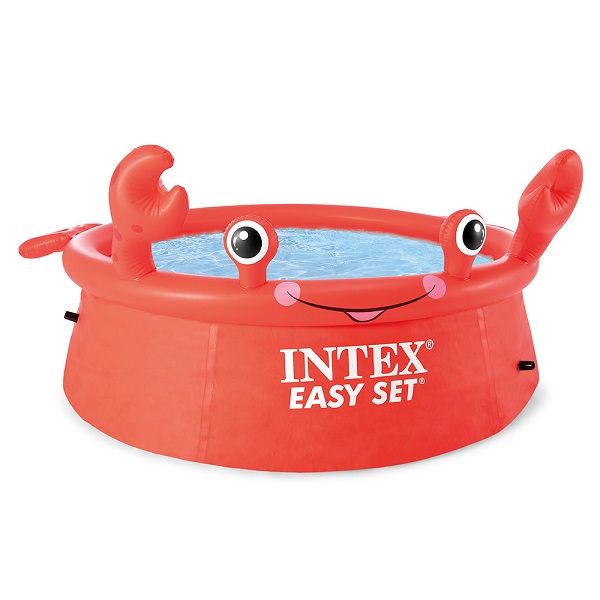 INTEX Детский надувной бассейн Easy Set “Веселый Краб” 183х51 см, 880Л, 3+