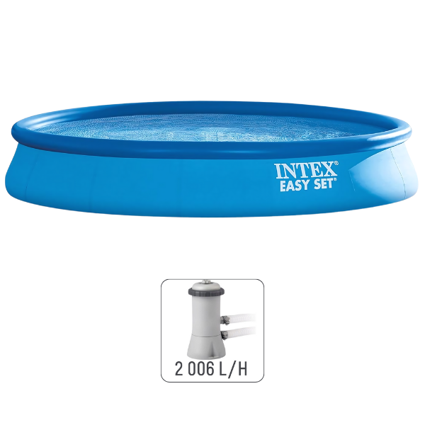 INTEX Надувной бассейн Easy Set с фильтрующим насосом 457×84 см, 9792 Л см