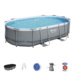 Bestway Бассейн Power Steel Oval 488x305x107cm, 10949Л, метал каркас — изображение 4