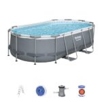 Bestway Бассейн Power Steel Oval 427x250x100cm, 7250Л, метал каркас — изображение 19