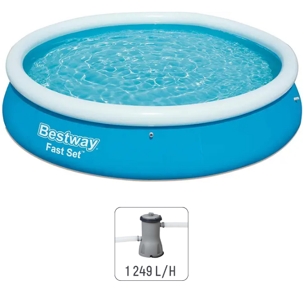Bestway Надувной бассейн Fast Set с фильтрующим насосом, 366х76 см, 5 377Л