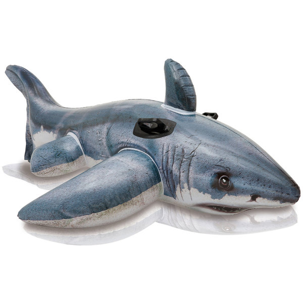 INTEX Надувной матрас-плот “Акула” с ручками, 173х107 см, до 40 кг, 3+
