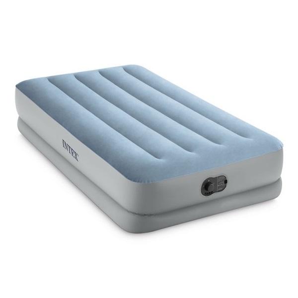 INTEX Надувной матрас “Velur MID-Rise Comfort” 99х191х36 см со встр. насосом USB 5V, до 136 кг