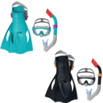 Bestway Set de înot (labe, mască, snorkel), 14+, 2 culori