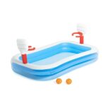 Bestway Piscina gonflabilă pentru copii "Basketball" cu inele și 2 mingi, 254x168x102 cm, 636 L, 3+