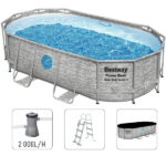 Bestway Piscina Power Steel 427х250х100 cm, 7250L, carcas metal
