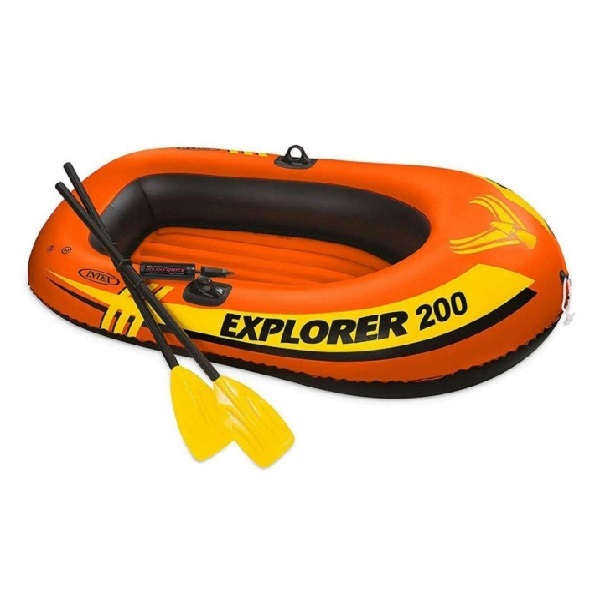 INTEX Barca gonflabilă “Explorer 200” cu vâsle și pompă, 185x94x41 cm, până la 95 kg, 6+ INTEX Barca gonflabilă "Explorer 200" cu vâsle și pompă, 185x94x41 cm, până la 95 kg, 6+ - imagine 1