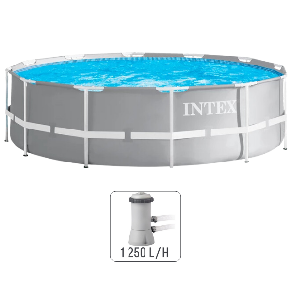 INTEX Piscină PRISM FRAME PREMIUM 305х76см, 4485L, cadru metalic, cu pompă de filtrare INTEX Piscină PRISM FRAME PREMIUM 305х76см, 4485L, cadru metalic, cu pompă de filtrare - imagine 1