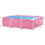 INTEX Piscină RECTANGULAR FRAME 220х150х60сm, 1622L, cadru metalic, roz