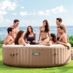 INTEX Надувной СПА джакузи “Sahara Tan Round Bubble Spa” 236х71см, 1339Л, 8-и местный — изображение 4