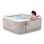 INTEX Надувной СПА джакузи “Chevron Deluxe Square Bubble” 193х71см, 1098Л, 6-и местный — изображение 10