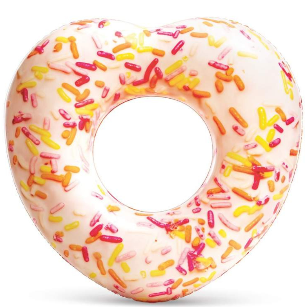 INTEX Cerc gonflabil "Donut în forma de inimă", 94x89x25 cm, pînă la 80 kg, 9+