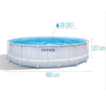 INTEX, CHEVRON PRISM FRAME PREMIUM POOL, 488 x 122 см, 19156Л, металлический каркас — изображение 3