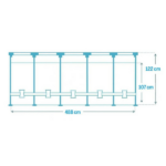 INTEX, CHEVRON PRISM FRAME PREMIUM POOL, 488 x 122 см, 19156Л, металлический каркас — изображение 5