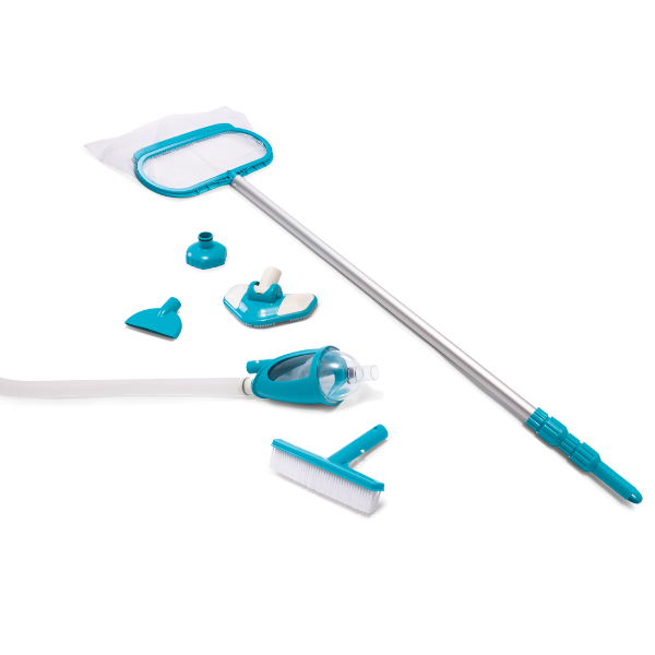 INTEX Set de curățare "Deluxe" pentru piscină: mâner telescopic 279 cm, plasă, aspirator, perie, furtun