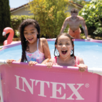 INTEX Piscină Pink Metal Frame 244х76сm, 2843L, cadru metalic - imagine 2