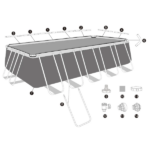 Bestway Бассейн Power Steel 640x274x132cm, 19281Л, метал каркас — изображение 8