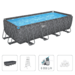 Bestway Piscină Rectangular APX 365™ 549x274x132cm, 16477L, carcas metal