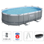 Bestway Бассейн Power Steel Oval 488x305x107cm, 10949Л, метал каркас