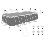 Bestway Бассейн Power Steel 549x274x122cm, 14812Л, метал каркас (картриджный фильтр насос) — изображение 10