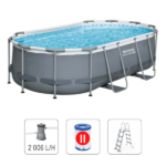 Bestway Бассейн Power Steel Oval 427x250x100cm, 7250Л, метал каркас