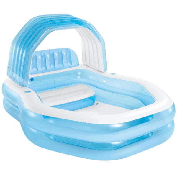 57186 INTEX Семейный надувной бассейн с навесом 229x191x135 см, 530 Л, 3+ — изображение 1