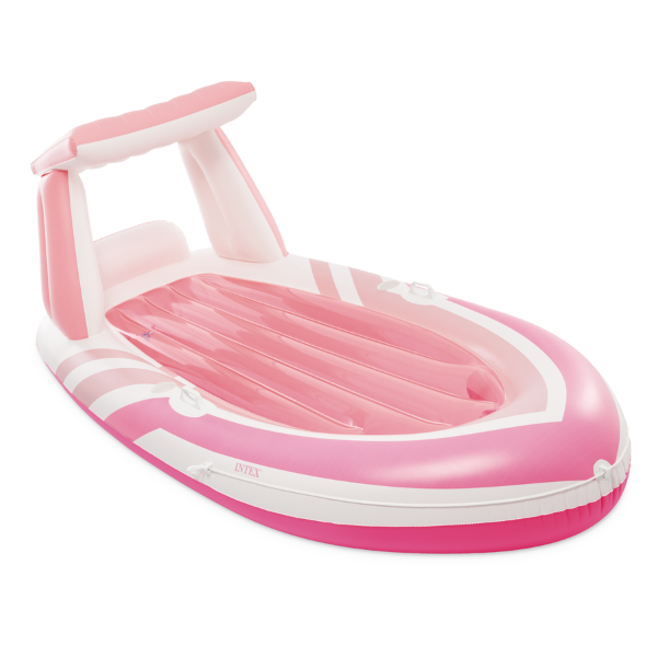 INTEX Plută gonflabilă "Pink Paradise Boat Float", 257 x 135 cm, până la 100 kg, 8+
