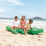 INTEX Plută-saltea gonflabilă "Crocodil gigant" cu mânere, 203x114x25  cm, până la 80 kg, 3+ - imagine 8