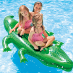 INTEX Plută-saltea gonflabilă "Crocodil gigant" cu mânere, 203x114x25  cm, până la 80 kg, 3+ - imagine 2
