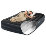INTEX Надувной матрас “Velur Pillow” 152x203x42 см с подголовником, встр.нас. 220В, до 272кг — изображение 2