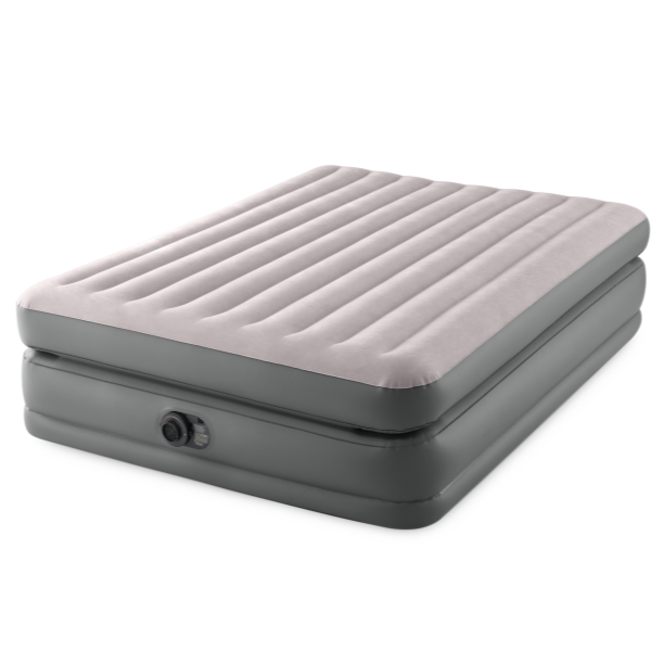 INTEX Pat gonflabil “Velur Comfort-Plush” 152х203х51 cm cu pompă încorporată 220V, până la 272 kg