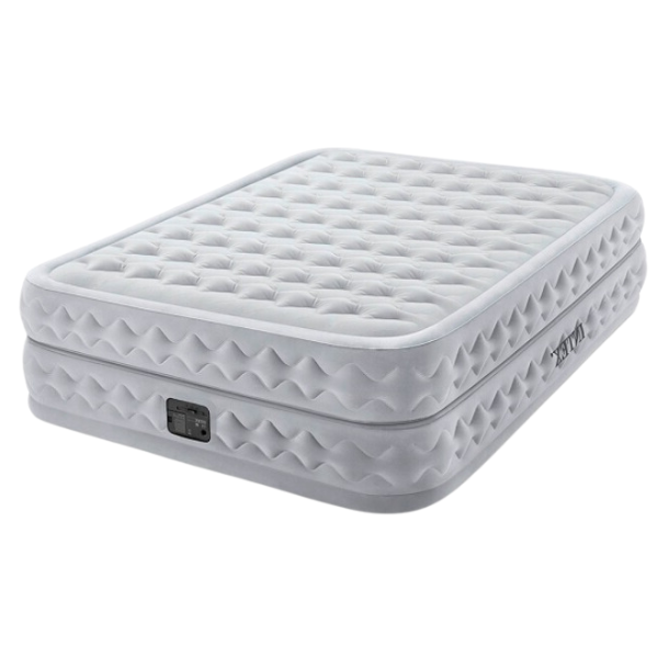 INTEX Надувная кровать “Velur Supreme” 152x203x51 см, встр.нас. 220В, до 272 кг