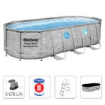 Bestway Piscină Power Steel 549х274х122 cm, 13430L, metal carcas
