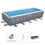 Bestway Piscină Power Steel 640x274x132cm, 19281L, metal carcas