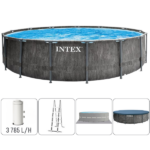 INTEX Бассейн GREYWOOD PRISM FRAME PREMIUM 457×122см, 16805Л, металлический каркас