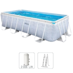 INTEX, CHEVRON PRISM FRAME RECTANGULAR POOL 400 x200 x 100 cm, 6836 L, cadru metalic