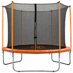 Батут Ø 366 см с металлическим каркасом, защитной сеткой, лестницей