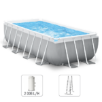 INTEX Бассейн PRISM FRAME RECTANGULAR 400x200x100cm, 6836Л, металлический каркас, с фильтрующим насосом