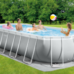 INTEX Бассейн PRISM FRAME OVAL 610х305×122см, 18202Л, металлический каркас, с фильтрующим насосом — изображение 3