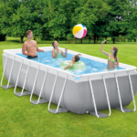 INTEX Бассейн PRISM FRAME RECTANGULAR 400x200x122cm, 8418Л, металлический каркас, с фильтрующим насосом — изображение 2