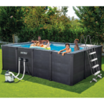 INTEX Бассейн GRAPHITE GRAY PANEL 400x300x124 см, 10091Л, металлический каркас — изображение 2