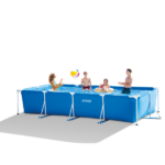INTEX Бассейн RECTANGULAR FRAME 450х220х84см, 7127Л, металлический каркас — изображение 6