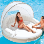 INTEX Надувной матрас-плот "Остров" 199х150 см со сьемным навесом, до 200 кг — изображение 2