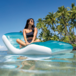 INTEX Надувной шезлонг для плавания "Всплеск" 191х99 см с подстаканником, до 100кг — изображение 3