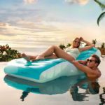 INTEX Надувной шезлонг для плавания "Всплеск" 191х99 см с подстаканником, до 100кг — изображение 2