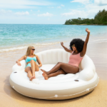 INTEX Надувной матрас-плот "Остров" 199х150 см со сьемным навесом, до 200 кг — изображение 4