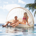 INTEX Надувной матрас-плот "Остров" 199х150 см со сьемным навесом, до 200 кг — изображение 5