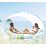 INTEX Надувной матрас-плот "Тропический лаундж" с навесом 224х150х165см, до 200кг — изображение 9